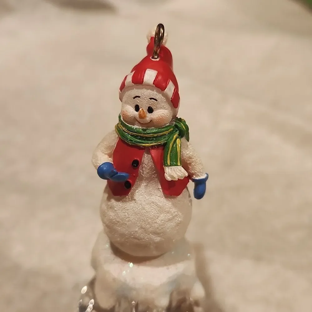 Snowman on Iceberg Christmas Ornament